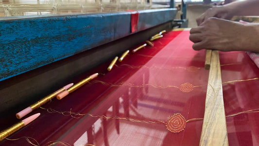 Chanderi-saree-making Chanderi saree wala