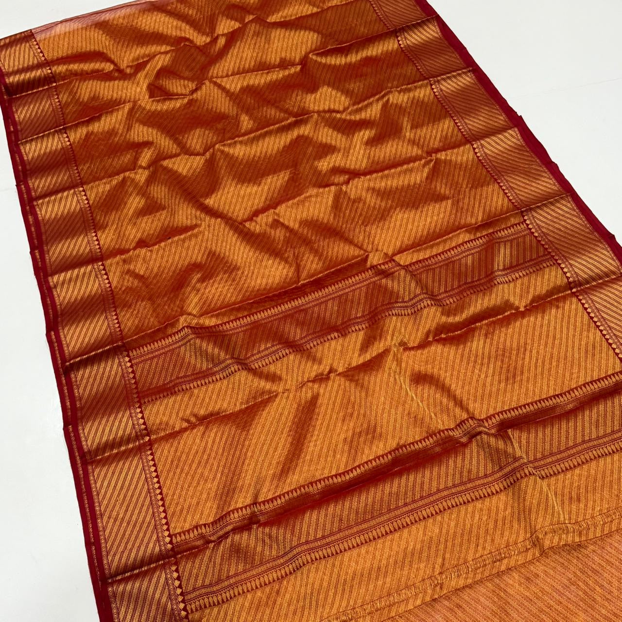 Golden Zari Chanderi Silk Saree – Traditional & Premium