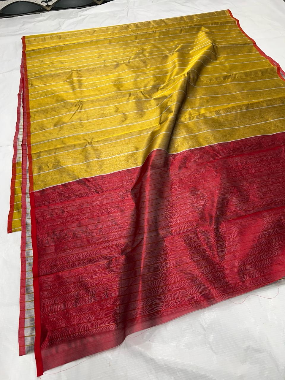 Pure Chanderi fancy silk saree Chanderi saree wala