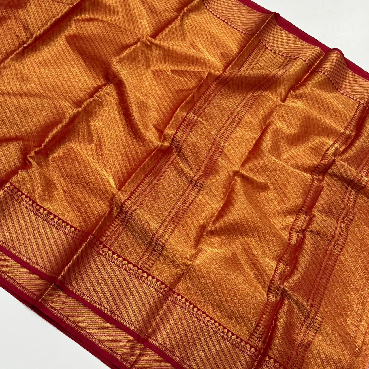 Golden Zari Chanderi Silk Saree – Traditional & Premium